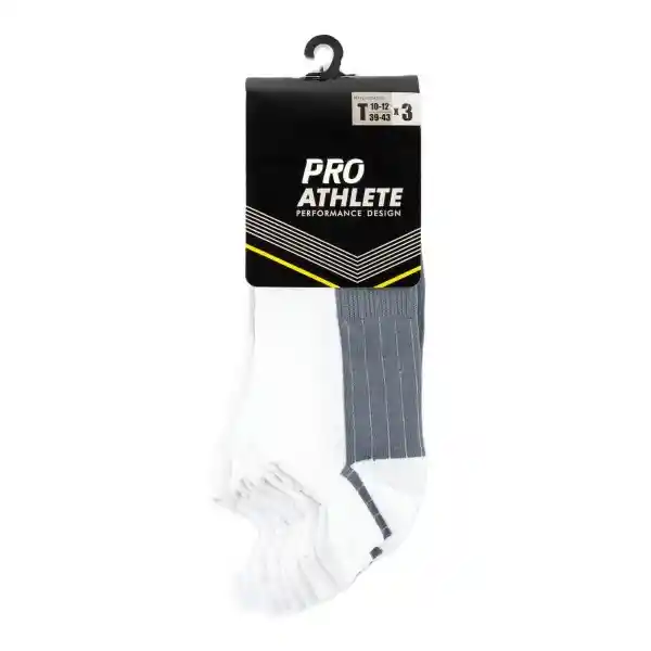 Pro Athlete Medias Deportivas Hombre Blanca 10-12 PROM2-100