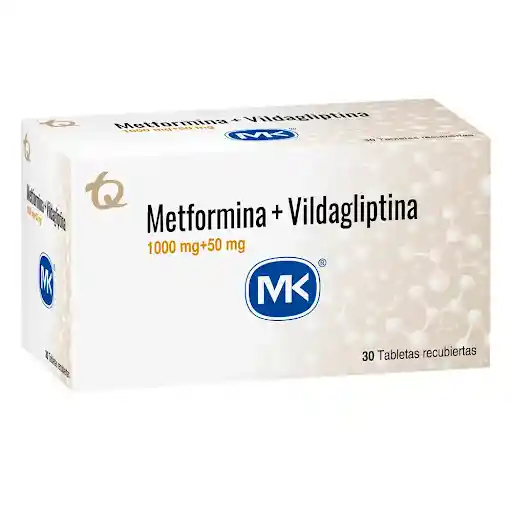 Metformina + Vildagliptina 1000 Mg / 1000 Mg Mk Caja X