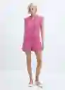 Enterizo Mono Flora Fucsia Talla 24 Mujer Mango