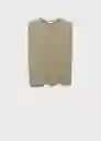 Camiseta Viri Khaki Talla XS Mujer Mango