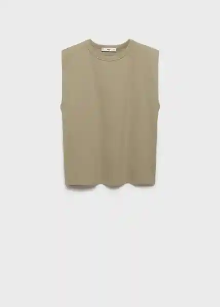 Camiseta Viri Khaki Talla XS Mujer Mango