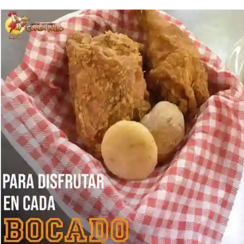 1/2 Pollo apanado broaster