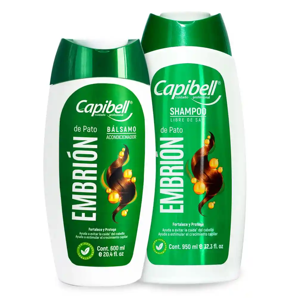 Shampoo y Acondicionador Capibell Embrion de Pato (1550 Ml)