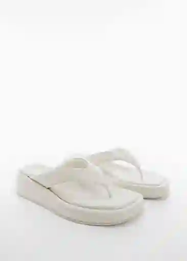 Sandalias Simi Crudo Talla 40 Mujer Mango