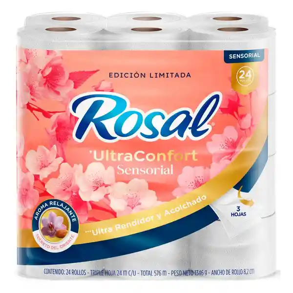 Rosal Papel Higiénico Ultraconfort Sensori 576 m