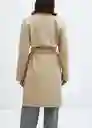 Gabardina Trench Classic Beige Talla M Mujer Mango