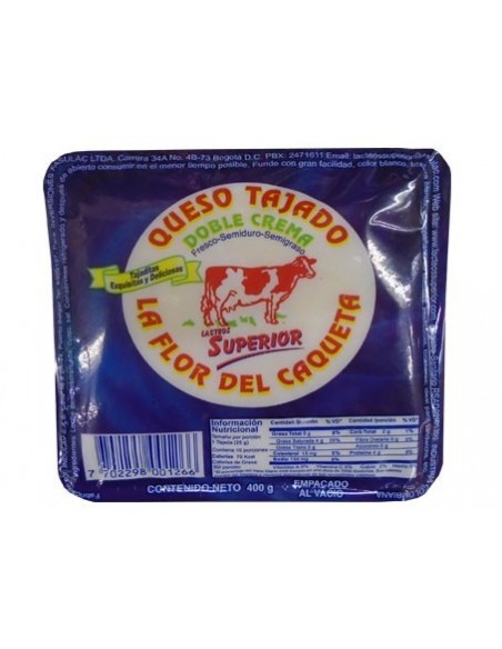 La Flor del Caqueta Queso Tajado Doble Crema 400 g