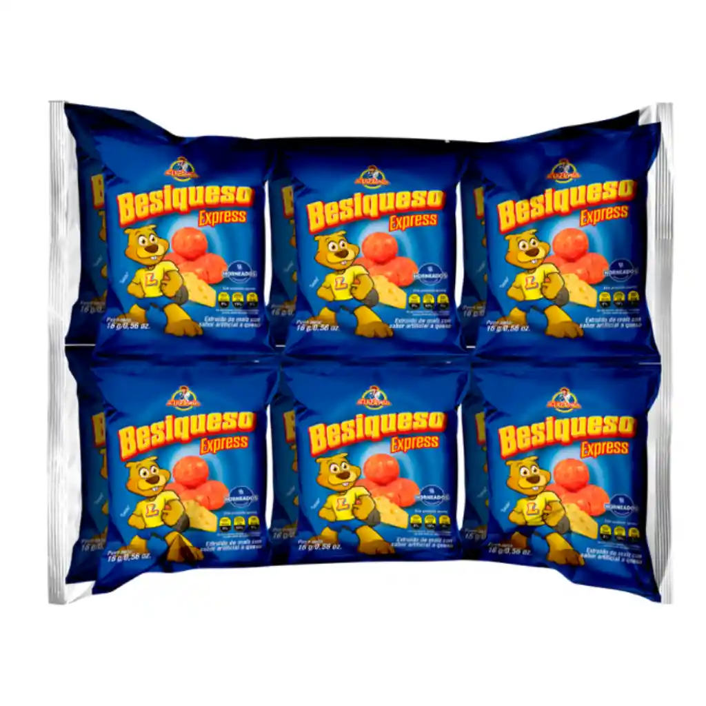 Besiqueso Pasabocas de Maíz Sabor a Queso Expres