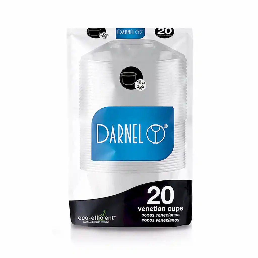 Darnel Copa Veneciana 12 Oz Cristal Con Tapa