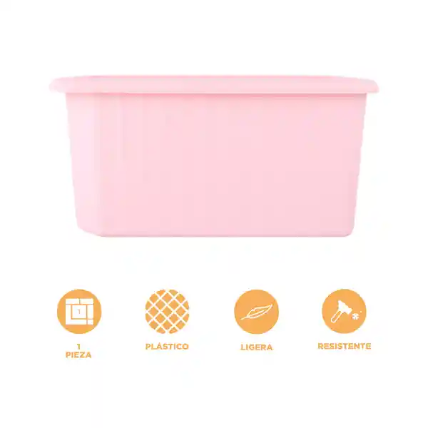 Organizador Plástico Cesta de Almacenamiento Rosa Miniso