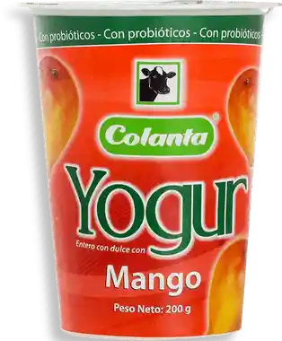 Yogur Entero Mango Colanta Vaso X 200 g