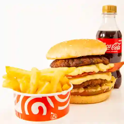 Hamburguesa Doble En Combo