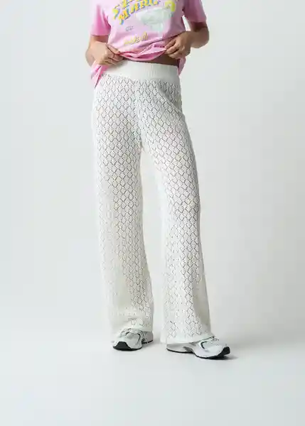 Pantalón Mujer Crudo Marfil Claro T L 432G084 Naf Naf
