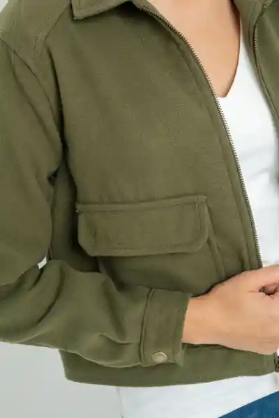 Chaqueta Boston Color Verde Militar Talla L Ragged