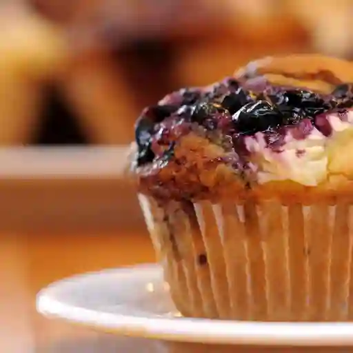 Muffin de arándanos y chocolate blanco