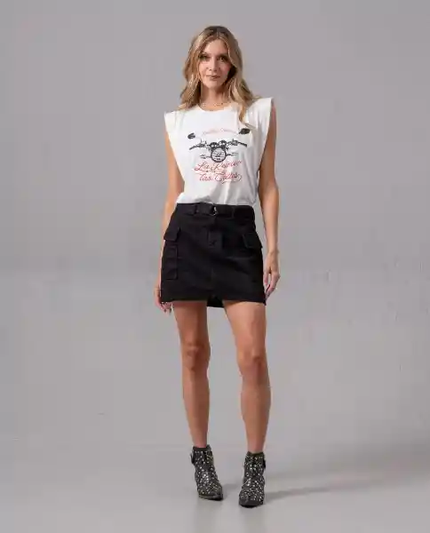 Camiseta Mujer Crudo Lana Claro Talla S 97068 Rifle