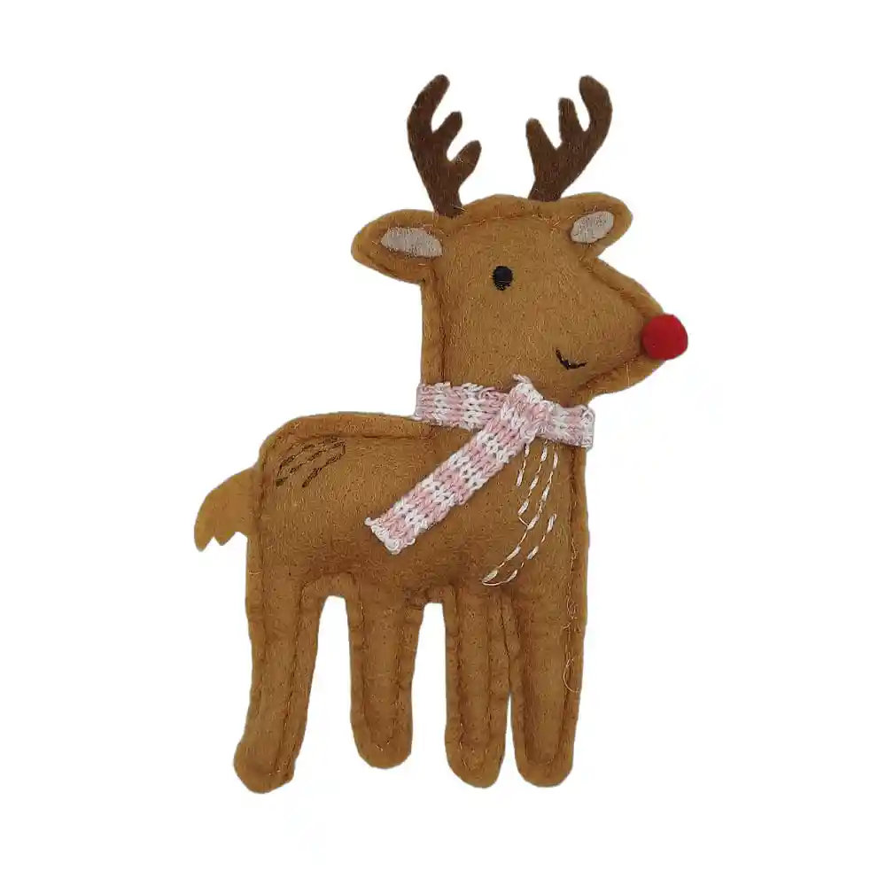 Adorno Reno Con Bufanda Bosque Krea