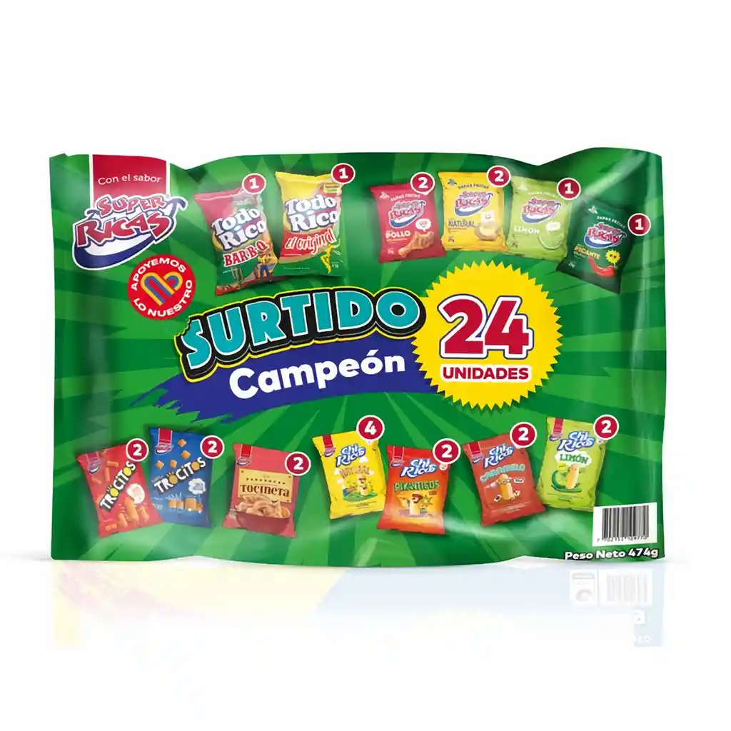 Super Ricas Pasabocas Surtido Campeón