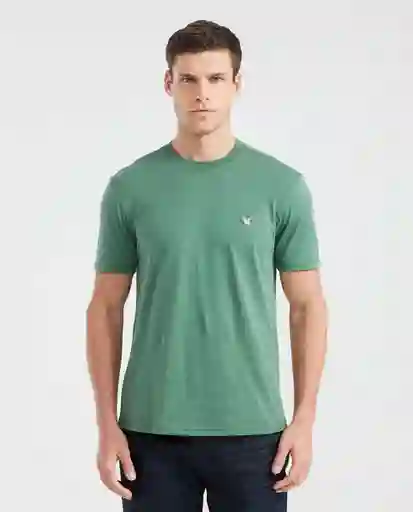 Camiseta Cuello Masculino Verde Mirto Oscuro Talla M Chevignon