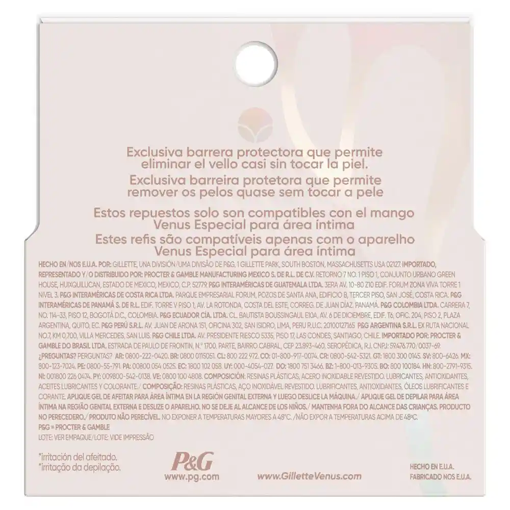 Rasuradora Venus Recargable (4 Und)