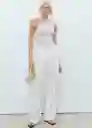 Top Marieta Plata Talla S Mujer Mango