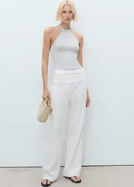 Top Marieta Plata Talla S Mujer Mango
