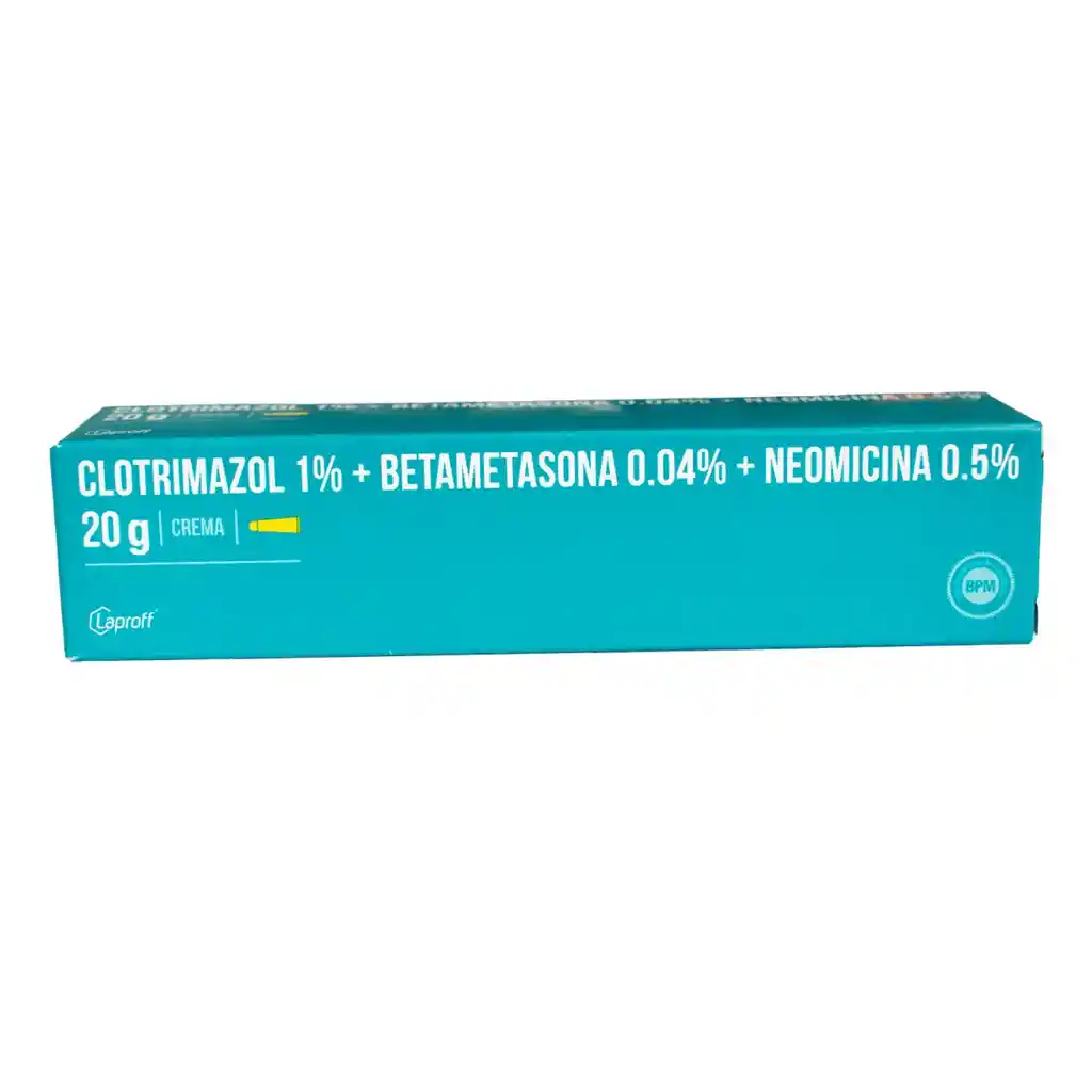 Clotrimazol+betametasona+neomicina 1/0.04/0.5 % Crema
