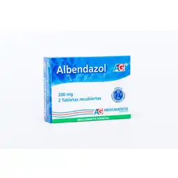 American Generics Albendazol (200 mg) 2 Tabletas