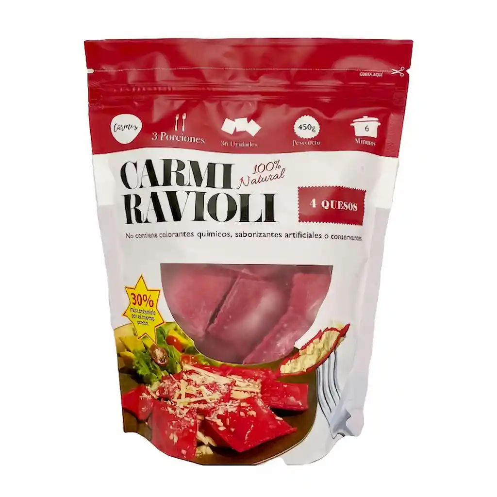 Carmis Pasta Ravioli 4 Quesos