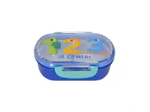 Recipiente Taper Con División Azul 14.7 x 13 x 4.5 cm Casaideas