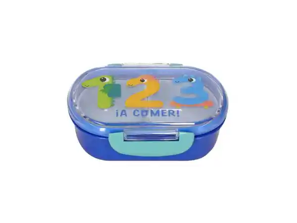 Recipiente Taper Con División Azul 14.7 x 13 x 4.5 cm Casaideas