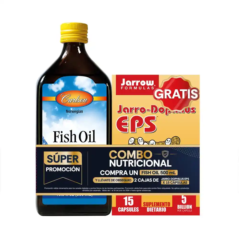 Fish Oil 500 Ml Gratis 2 Jarro Dophilus Caja