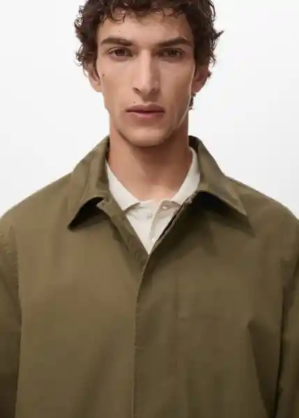 Abrigo Parka Chayton Khaki Talla M Hombre Mango
