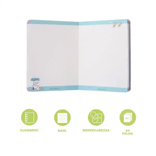 Cuaderno Antiestres B6 Serie Snoopy Colorful Vintage