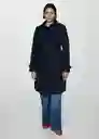 Saco Trench Polana Navy Talla L Mujer Mango