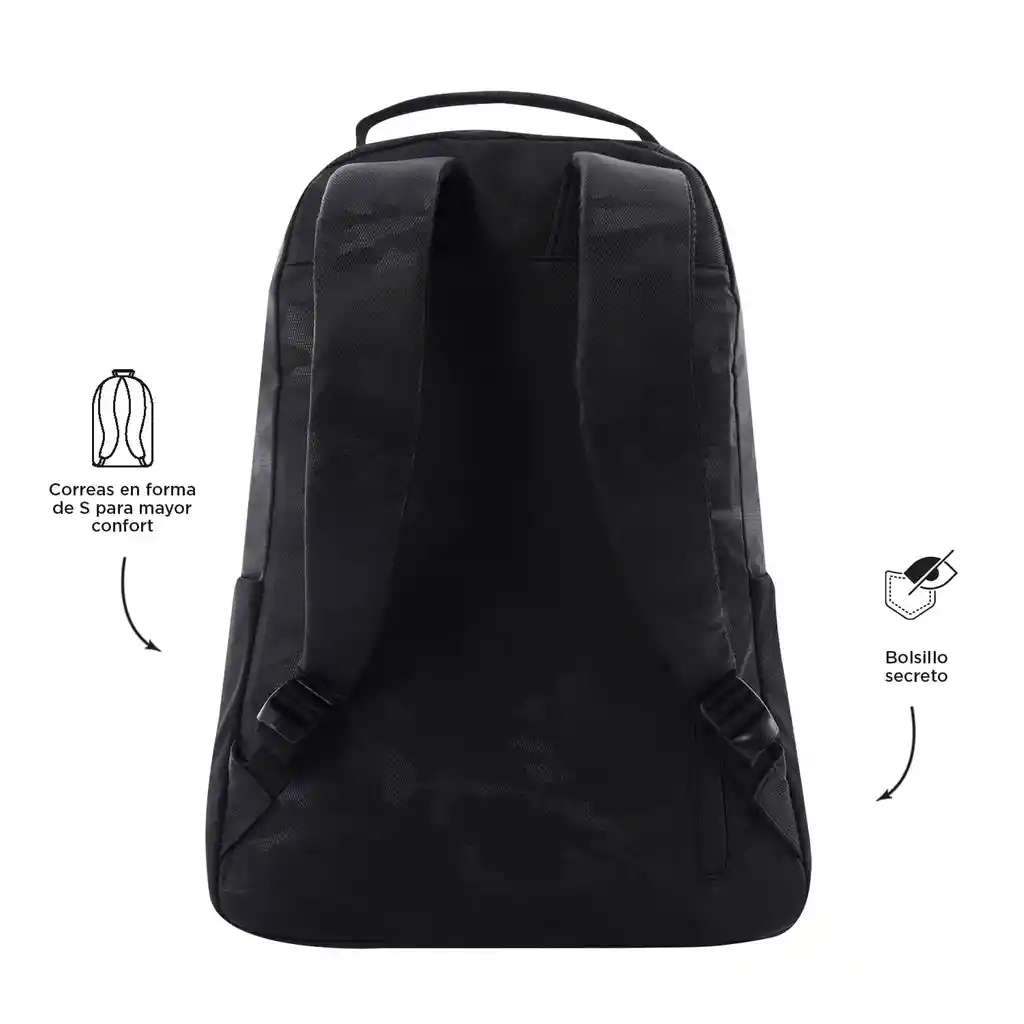 Morral Universitario Porta Pc 16" Detroit Negro Hombre