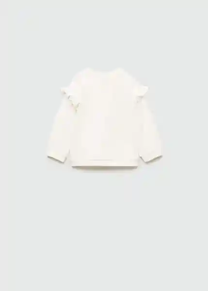 Sudadera Ruffle Offwhite Talla 64 Niños Mango