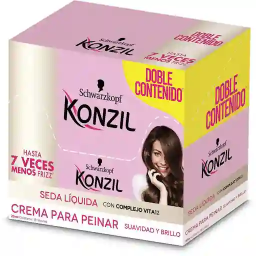 Crema Para Peinar Seda Liquida Konzil Rosado (360 Gr)