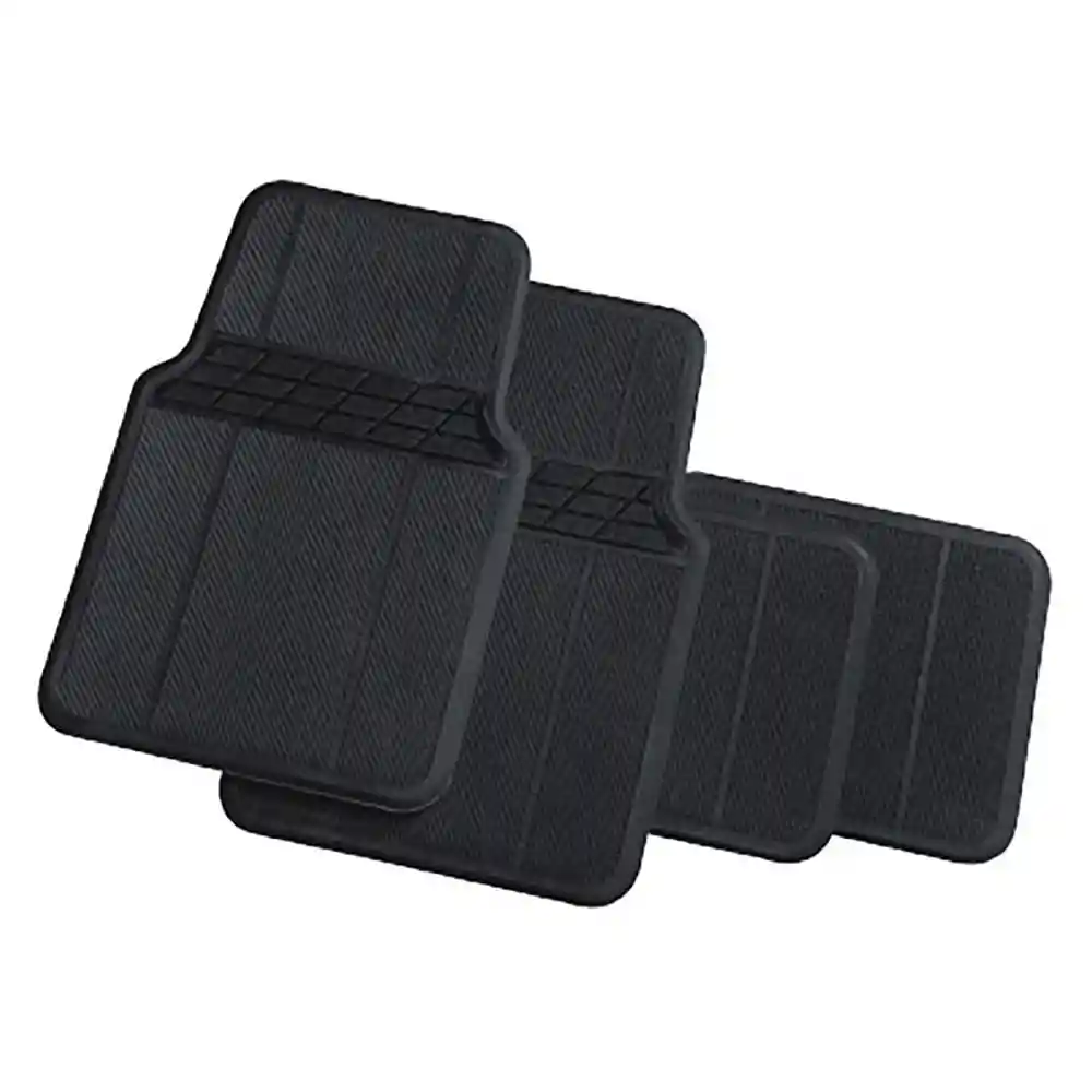 Tapete de Pvc Universal Negro 4 Piezas Majic