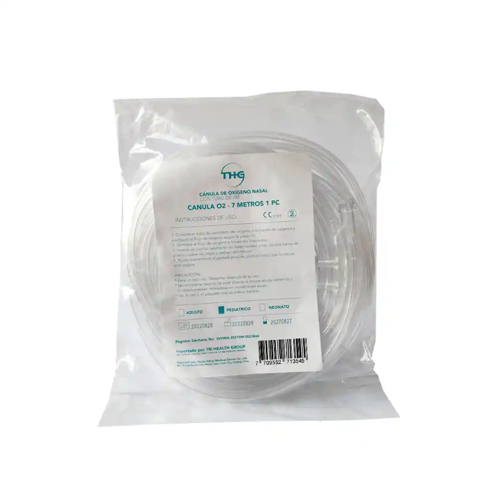 Canula Nasal Para Oxigeno Pediatrica Thg 7 Metros