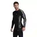 Camiseta Manga Larga Sunshine Marine Dot Linear Hombre Negro-xl