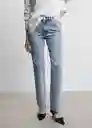 Pantalón Jean Minime Tejano Medio Talla 40 Mujer Mango