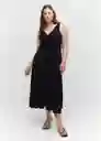 Vestido Cali3 Negro Talla 27 Mujer Mango