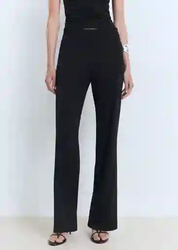 Pantalón Opalo Negro Talla S Mujer Mango