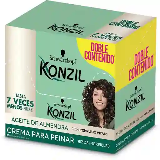 Crema Para Peinar Aceite de Almendr Konzil Verde (360 Gr)