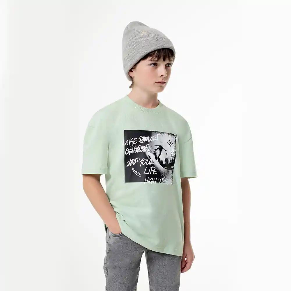 Camiseta Manga Corta Kids Masculino Laplo Gef Talla 4