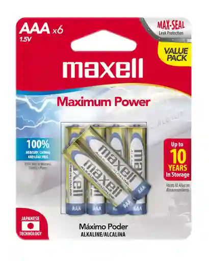 Maxell Batería Alcalina AAA LR03
