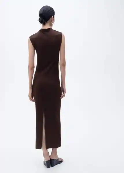 Vestido Curra Marrón Talla S Mujer Mango