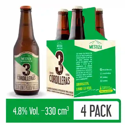 3 Cordilleras Cerveza Artesanal Mestiza