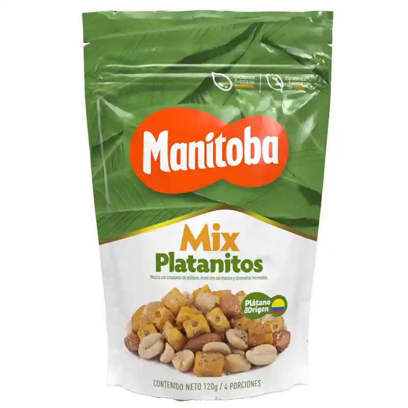 Manitoba Mix Platanitos Con Maní y Almendra